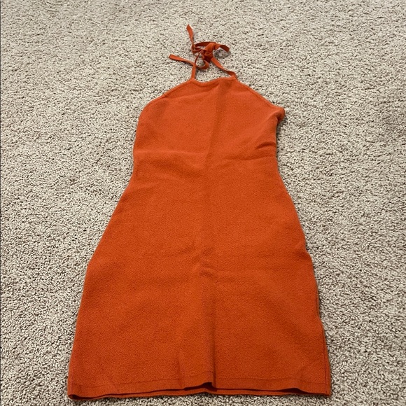 Abercrombie and fitch Orange Halter Neck Dress - Picture 1 of 3